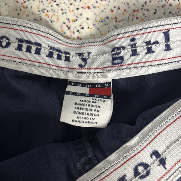 Vintage Y2K Tommy Hilfiger Girl Short Shorts PJ 85 XL Sleep Relax - Picture 3 of 10